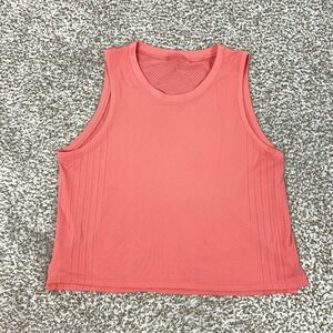 Lululemon Tank Top Womens Small Pink Sleeveless Mesh Back Athletic Gym Workout